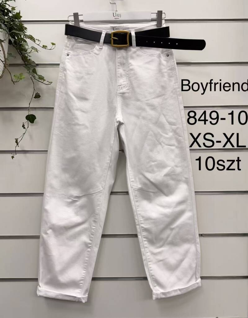 Spodnie damskie jeansy Roz XS-XL, 1 Kolor Paczka 10 szt